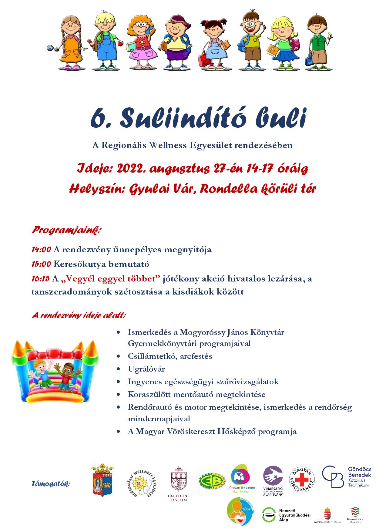 6. Suliindító buli felhívás