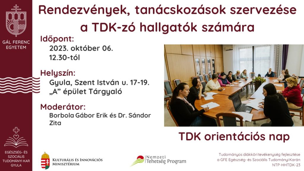 TDK orientációs nap Gyulán