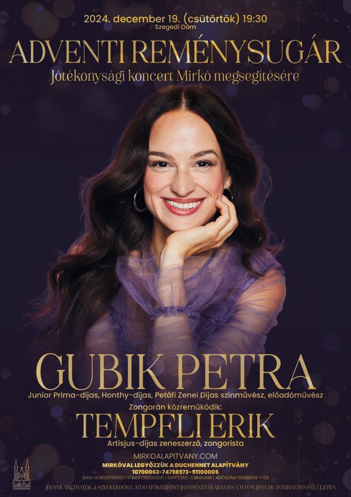 Gubik Petra jótékonysági koncert
